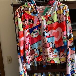 Dolls Kill × The Powerpuff Girls Power Of Three Zip-Up Hoodie - 2X